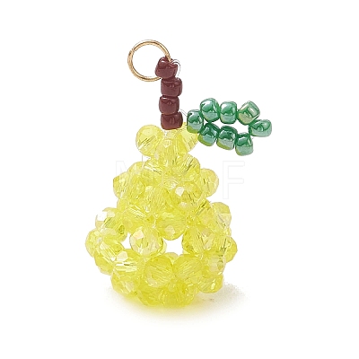 AB Color Plated Glass Pendants PALLOY-MZ01328-02-1