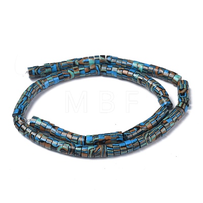 Synthetic Blue Malachite Beads Strands G-Z006-C14-1