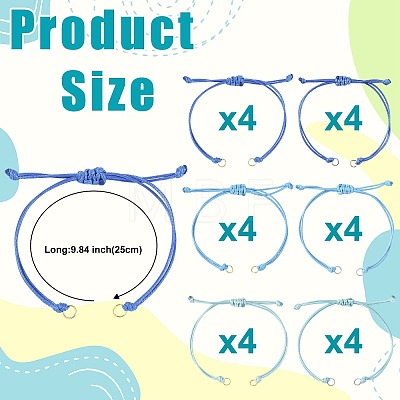 24Pcs Polyester Cord Bracelets Making AJEW-FS00008-1