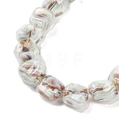 Handmade Milleflori Glass Beads Strands X-LAMP-M018-01A-03-1