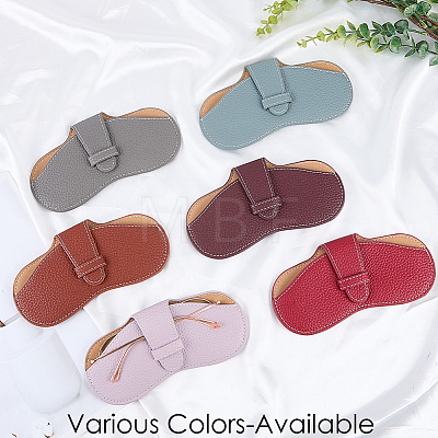 1Pc PU Leather Glasses Case AJEW-CN0006-94G-1