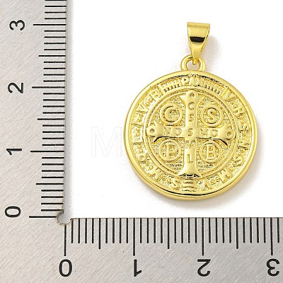 Rack Plating Brass Pave Nature Shell Religion Pendants KK-C074-31G-01-1