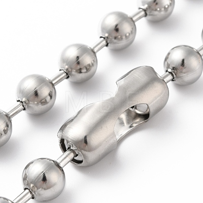 304 Stainless Steel Ball Chain Necklace & Bracelet Set STAS-D181-02P-02D-1