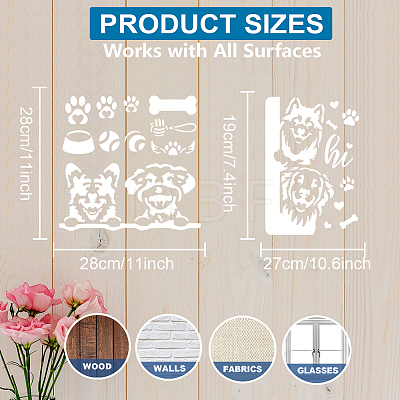 MAYJOYDIY US 1 Set PET Hollow Out Drawing Painting Stencils DIY-MA0005-25-1