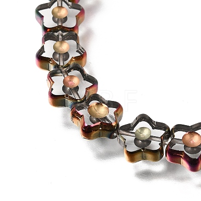 Electroplated Transparent Glass Beads Strands GL-CBA98F0-09D-1
