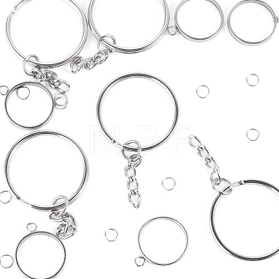 5Pcs 304 Stainless Steel Open Back Bezel Pendants STAS-TAD0001-01C-1