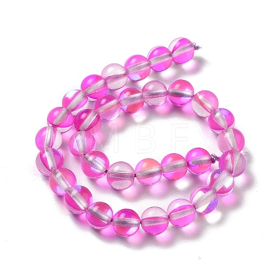 Synthetic Moonstone Beads Strands G-P528-J01-04-1