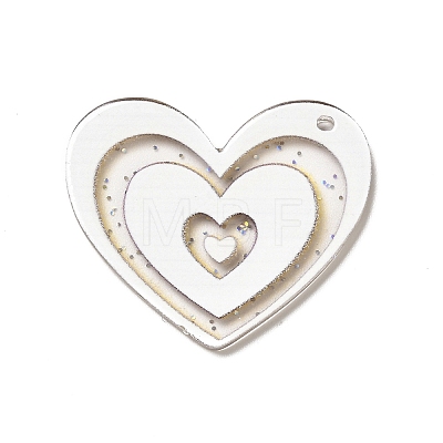 Transparent Plastic Pendants KY-P014-01D-1