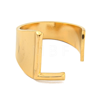 PVD Vacuum Plating 201 Stainless Steel Cuff Rings RJEW-Z032-01G-L-1