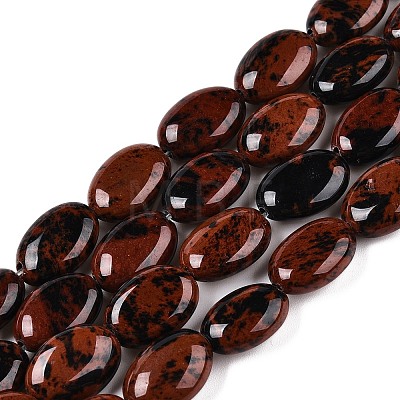 Natural Mahogany Obsidian Beads Strands G-M206-55-1