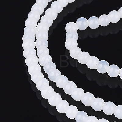 Imitation Jade Glass Beads Strands DGLA-S076-4mm-21-1