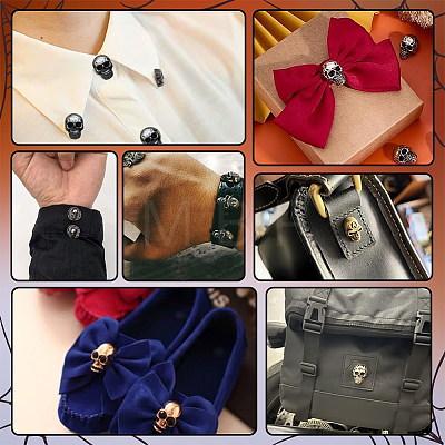 24Pcs 1-Hole Alloy Shank Buttons BUTT-PH0001-81B-1