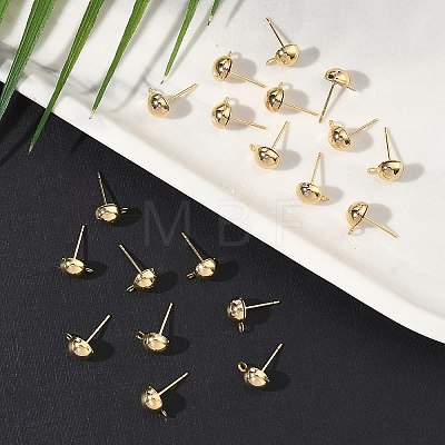 SHEGRACE Brass Stud Earring Findings XGR0024G-35G-1