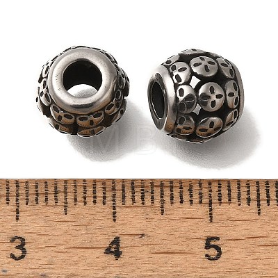 304 Stainless Steel European Beads STAS-D191-12B-AS-1