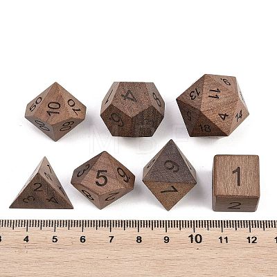 Natural Wood Polyhedral Dice Set WOOD-A027-01B-1