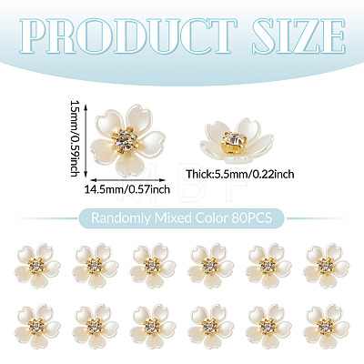80Pcs Plastic Cabochons KY-TADJ0001-08-1
