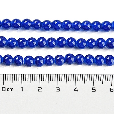 Baking Painted Imitation Jade Glass Round Bead Strands X-DGLA-Q021-6mm-33-1