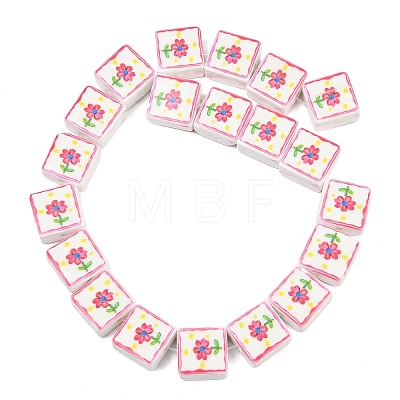 Printed Handmade Porcelain Beads LS-PORC-G016-04A-1