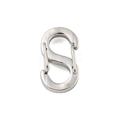 304 Stainless Steel S Shaped Carabiner STAS-P358-01A-P-1