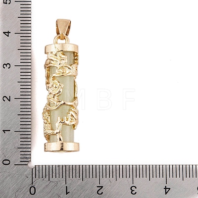 Synthetic Luminous Stone Column Pendants FIND-C058-01G-05-1