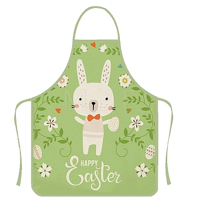 Cute Easter Rabbit Pattern Polyester Sleeveless Apron PW-WG40759-03-1