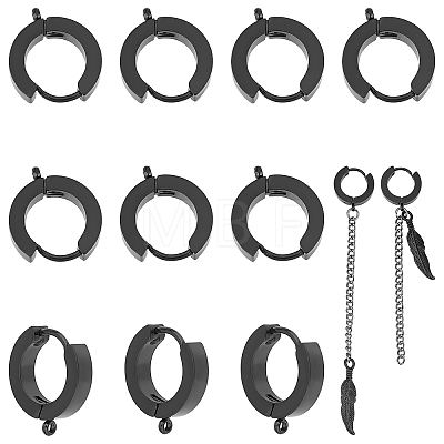 Unicraftale 10Pcs 304 Stainless Steel Huggie Hoop Earrings Findings STAS-UN0034-56-1
