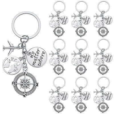 20Pcs Travel Theme Alloy Keychain KEYC-SC00022-1