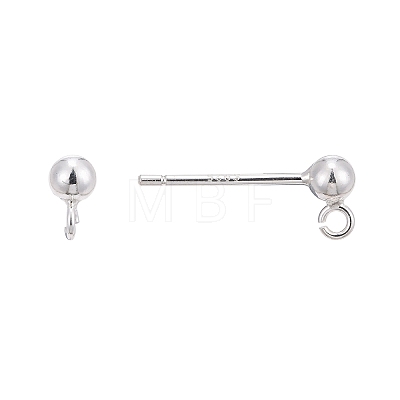 925 Sterling Silver Stud Earring Findings STER-S002-48-1