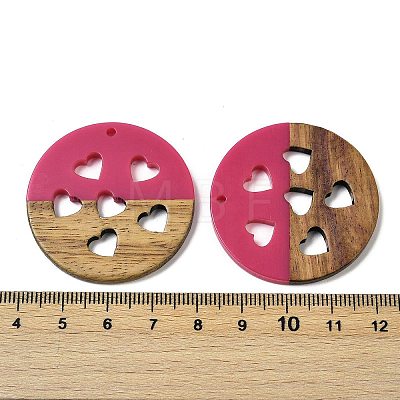 Resin and Walnut Pendants WOOD-I013-05C-1