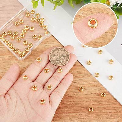 50Pcs Brass Beads KK-BBC0004-15-1