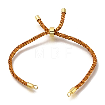 Braided Cotton Cord Slider Bracelet Making MAK-R001-01G-12-1