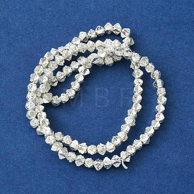 Electroplated Natural Lava Rock Beads Strands G-I360-R01-04-1