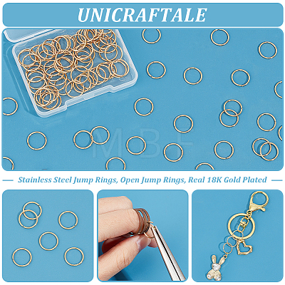 Unicraftale 100Pcs 304 Stainless Steel Jump Rings STAS-UN0055-24-1