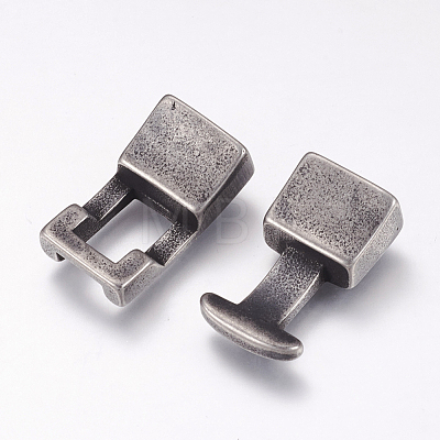 304 Stainless Steel Snap Lock Clasps STAS-F144-028AS-1