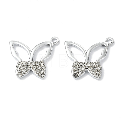 Animal Theme UV Plating Alloy Crystal Rhinestone Pendants ALRI-T012-07D-P-1