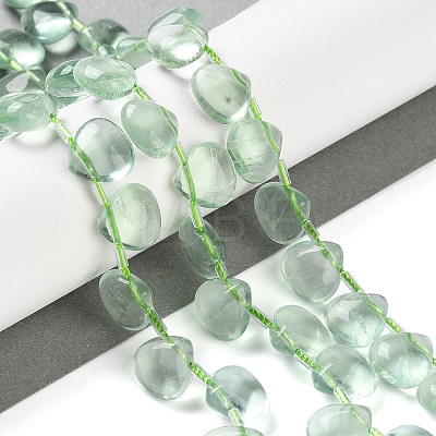 Natural Green Fluorite Beads Strands G-G116-A02-02-1