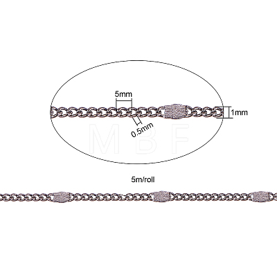 Soldered Brass Coated Iron Curb Chains CH-CJ0001-01A-B-1