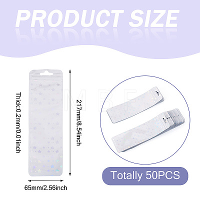 50Pcs Rectangle Glitter Holographic Plastic Yin-yang Zip Top Gift Bags OPP-TADJ0001-07C-1