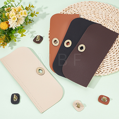   4Pcs 4 Colors PU Imitation Leather Sew on Bag Covers FIND-PH0006-35-1