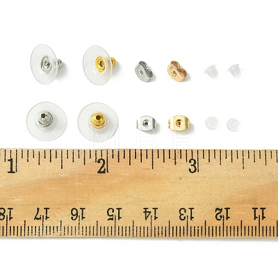 328Pcs 5 Style Brass & Plastic & 304 Stainless Steel Ear Nuts FIND-FS0001-86-1