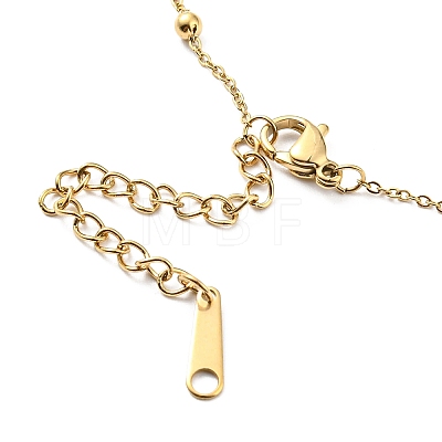 304 Stainless Steel Satellite Chain Necklace for Women NJEW-A008-01G-1