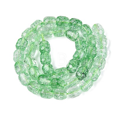Transparent Crackle Glass Beads Strands GLAA-Q108-04A-05-1