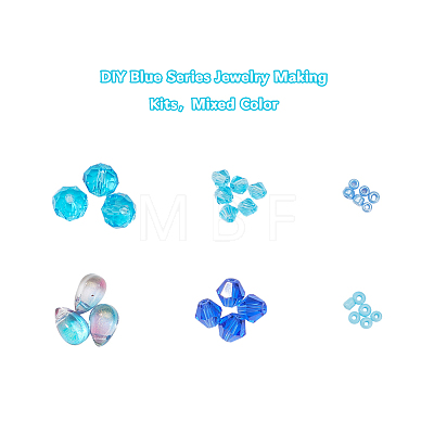 DIY Blue Series Jewelry Making Kits DIY-YW0003-05B-1