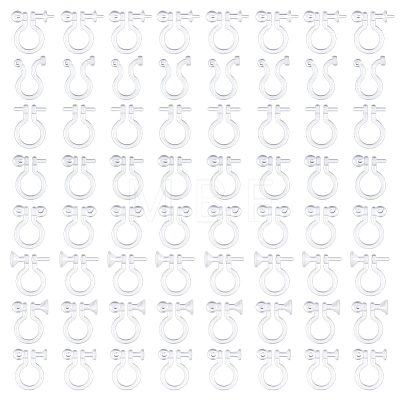80Pcs 8 Style Resin Clip-on Earring Findings FIND-AR0002-49-1