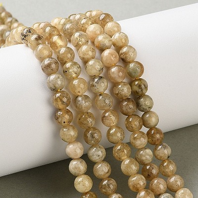 Natural Yellow Garnet Beads Strands G-Z129-C01-6mm-01-1