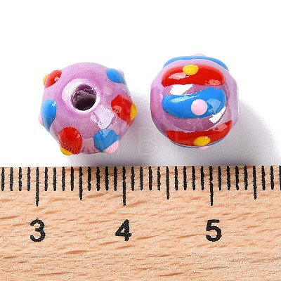 Handmade Porcelain Beads Strands PORC-L078-01M-1