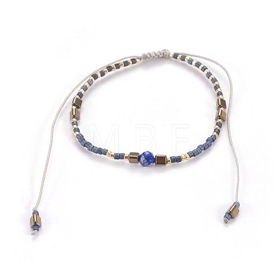 Nylon Thread Braided Bead Bracelets BJEW-E360-04-1