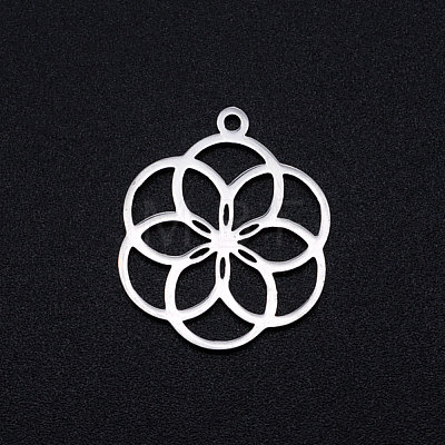 Tarnish Resistant 201 Stainless Steel Filigree Charms STAS-T049-T671-1-1