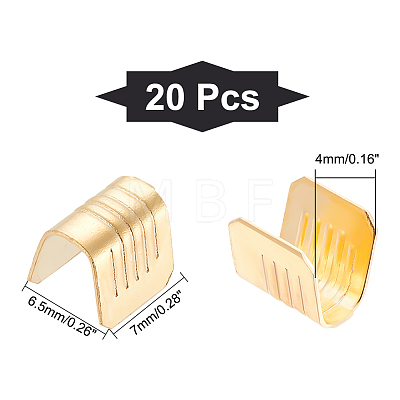 20Pcs Brass Folding Crimp Ends Caps FIND-CA0005-54-1