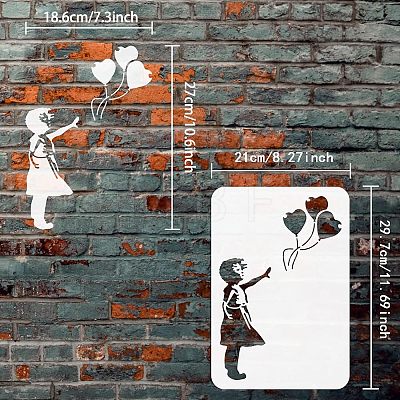 Large Plastic Reusable Drawing Painting Stencils Templates DIY-WH0202-057-1